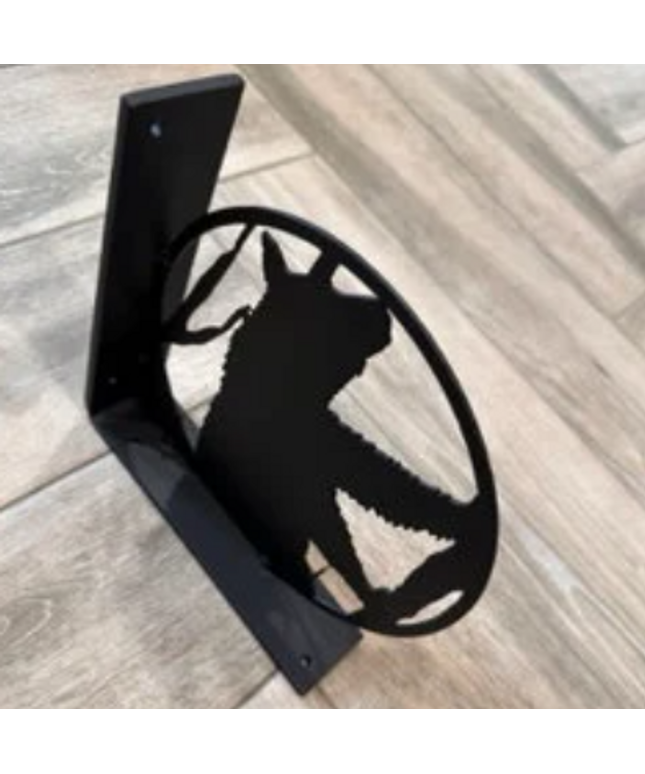 Handcrafted Metal Bear Cutout L-Bracket