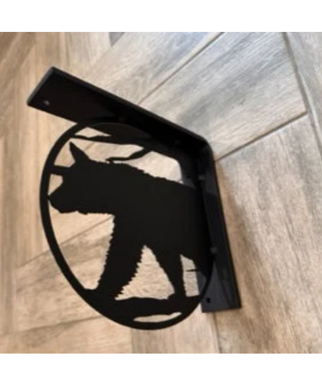 Handcrafted Metal Bear Cutout L-Bracket