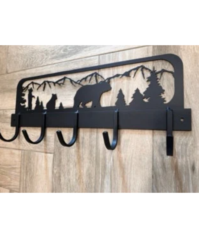 Handmade Momma Bear and Cub Design Coat Rack