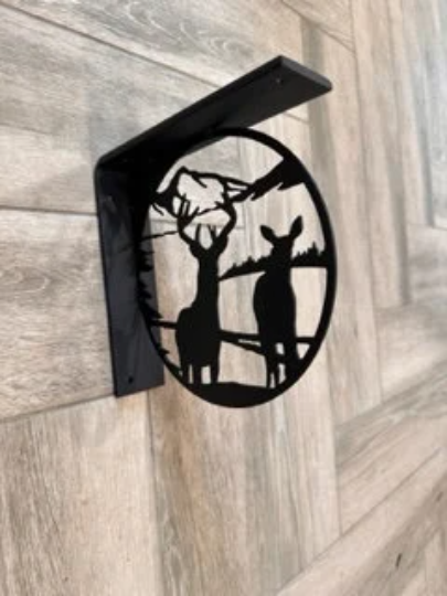 Deer hanger/hook solid steel metal art – PracticalArt