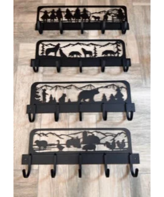 Rustic Farmyard-Themed Handmade Metal Coat Rack