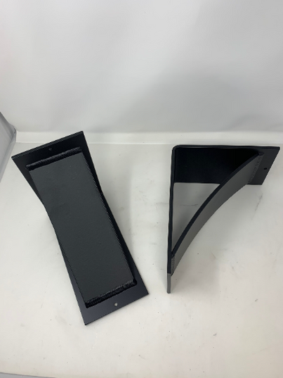 The Ninemile 5" Industrial Shelf Bracket – Heavy Duty Steel, Curved Support Bar, Handmade USA