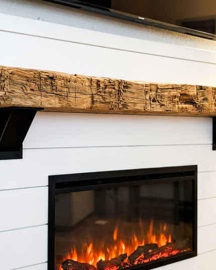 The Ninemile 5" Industrial Shelf Bracket – Heavy Duty Steel, Curved Support Bar, Handmade USA