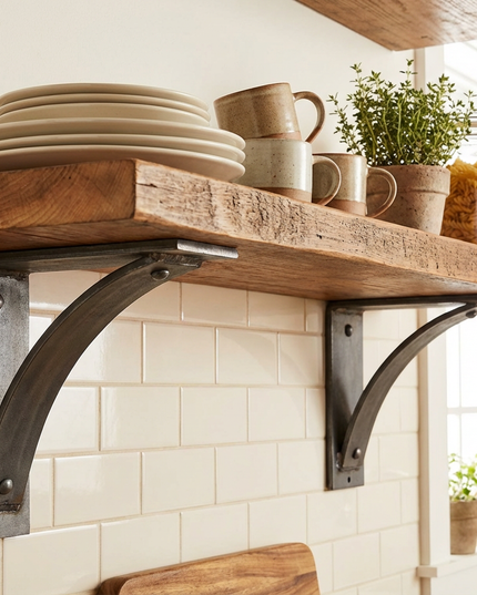The Moravia 4" Shelf Bracket with Rivets