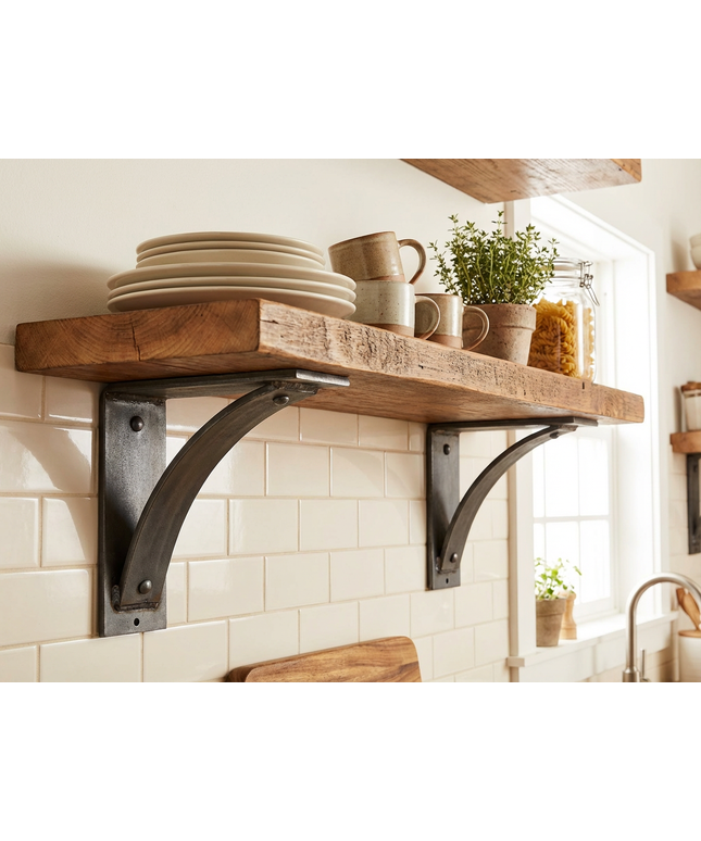 The Moravia 4" Shelf Bracket with Rivets