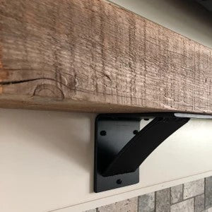 The Albany 4" Industrial Shelf Bracket – Heavy Duty Steel, Curved Support Bar, Handmade USA