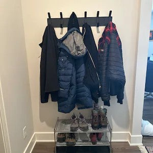 Riseform Wall Mounted Metal Coat Rack