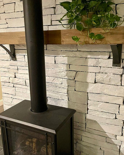 The Dibbles 3" Industrial Shelf Bracket – Heavy Duty Steel, Curved Support Bar, Handmade USA