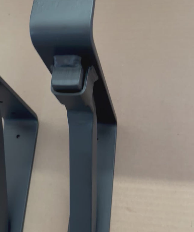 The  Bullhorn 2" Mantel Bracket – Square Support Bar with Metal Straps, Heavy Duty Steel, Handmade USA