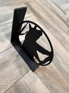 Handcrafted Metal Bear Cutout L-Bracket 2" Wide