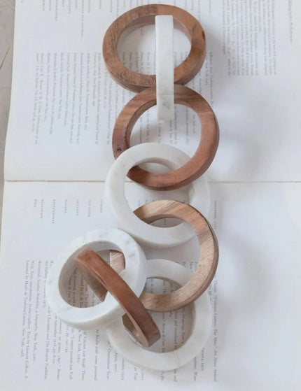 Acacia Wood and Marble Chain  Default Title   | Industrial Farm Co