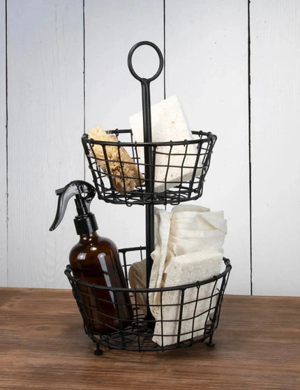 Black Tiered Metal Basket  Default Title   | Industrial Farm Co
