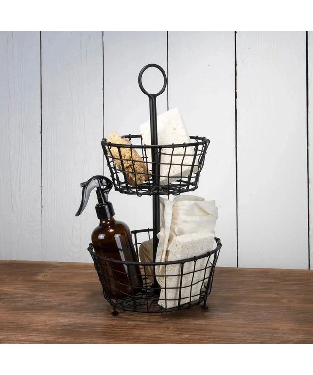 Black Tiered Metal Basket  Default Title   | Industrial Farm Co