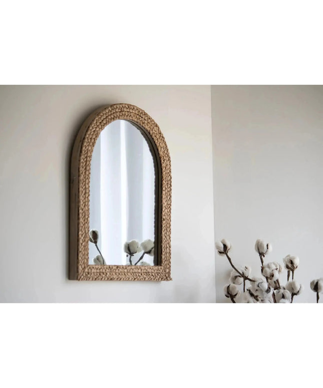 Braided Seagrass Framed Mirror  Default Title   | Industrial Farm Co