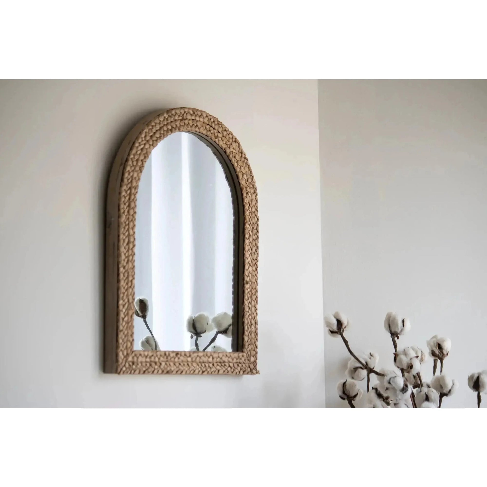 Braided Seagrass Framed Mirror     | Industrial Farm Co