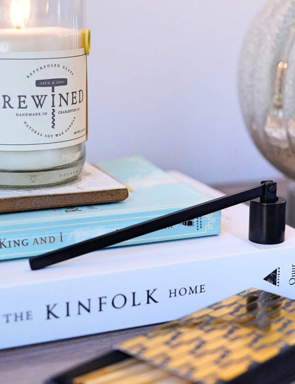 Brushed Gold Candle Snuffer  Matte Black   | Rewined