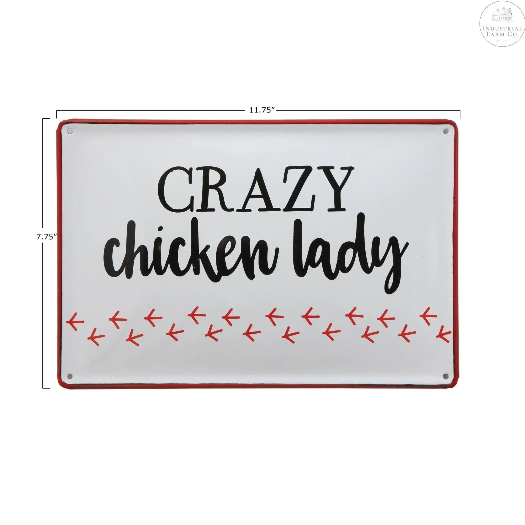 Enamel Farmhouse Chicken Lady Sign     | Industrial Farm Co