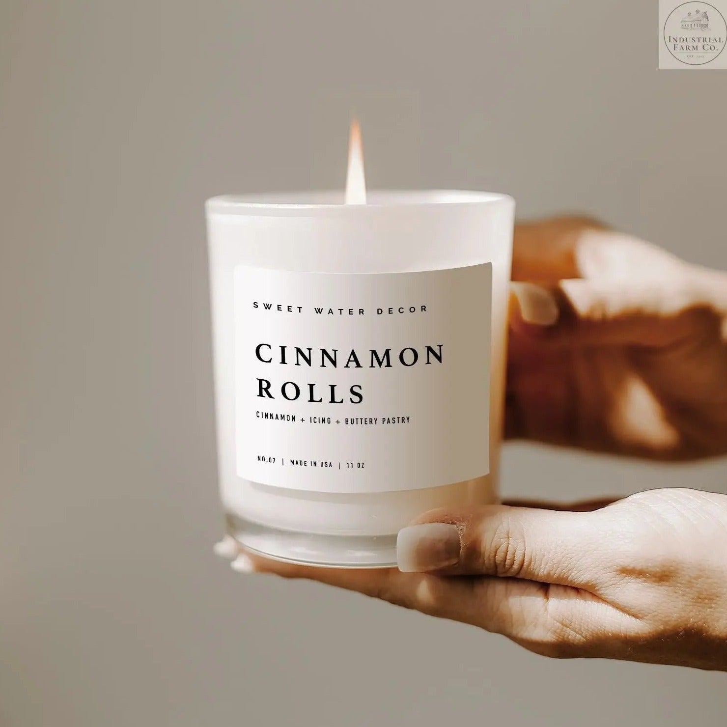 Cinnamon Rolls Soy Candle  Amber Jar   | Industrial Farm Co