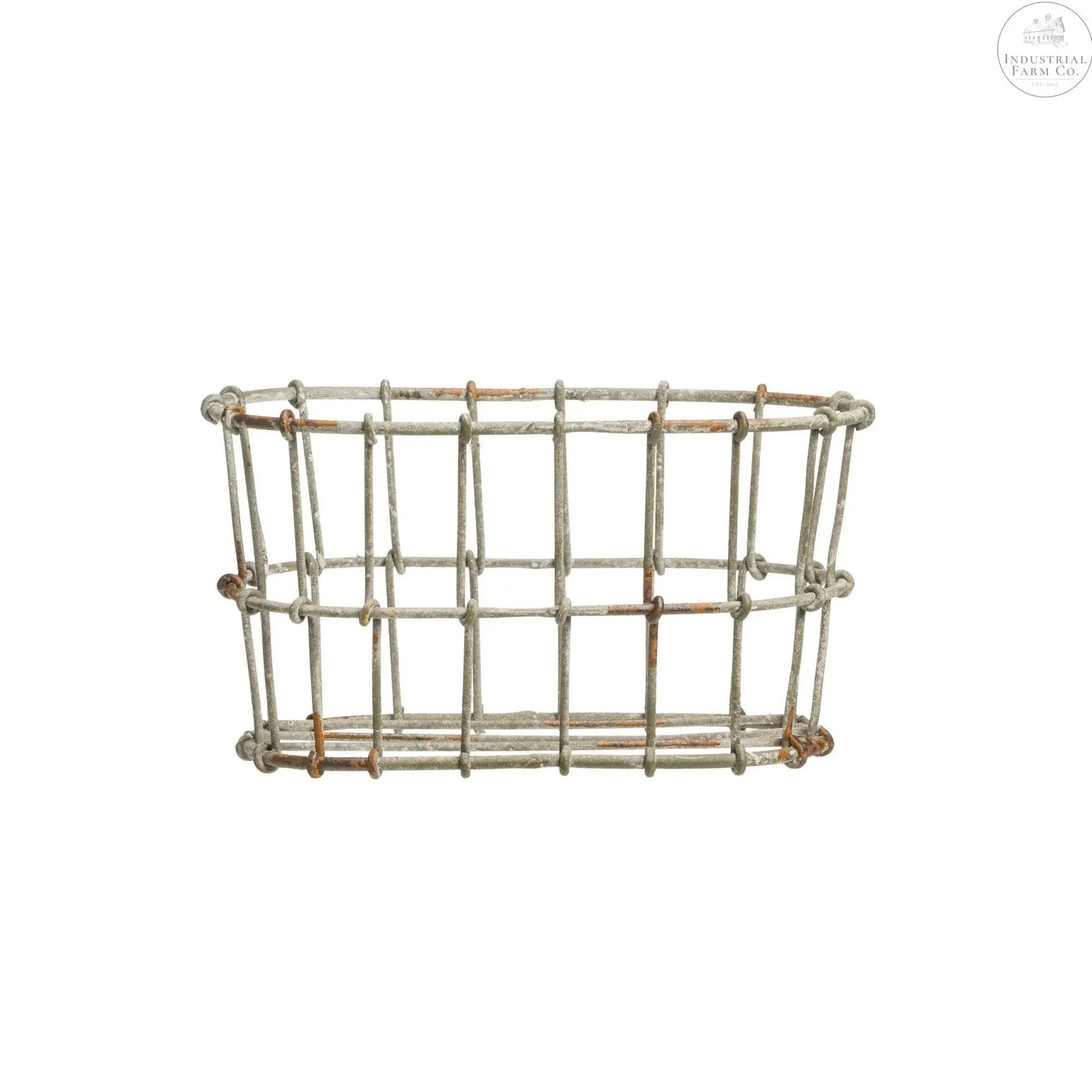Unique Country Aged Wire Basket Home & Garden    | Industrial Farm Co