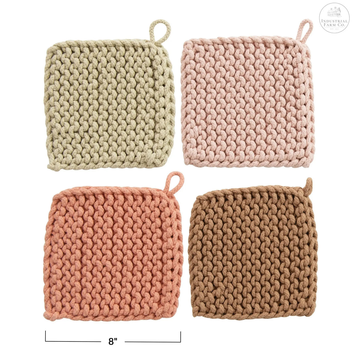 Modern Kitchen Crocheted Potholder  Pink   | Industrial Farm Co