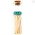 Decorative Mini Matches In Glass Container  Teal Tip   | Industrial Farm Co
