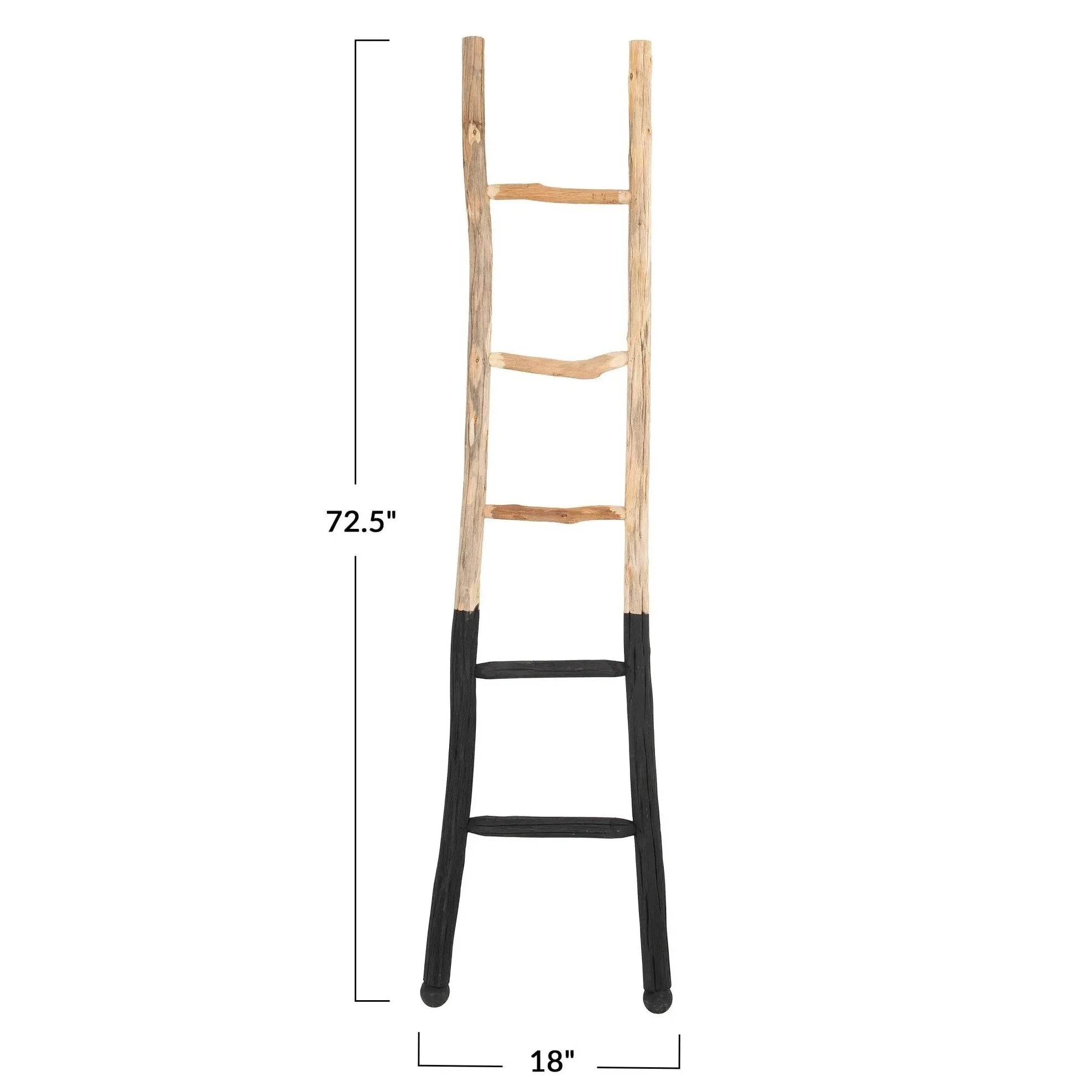 Dipped in Black Wood Ladder Home & Garden    | Industrial Farm Co
