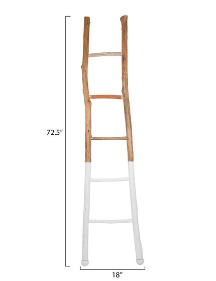 Dipped in White Wood Ladder     | Industrial Farm Co