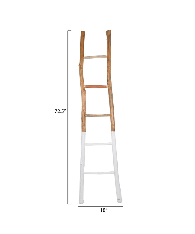 Dipped in White Wood Ladder     | Industrial Farm Co