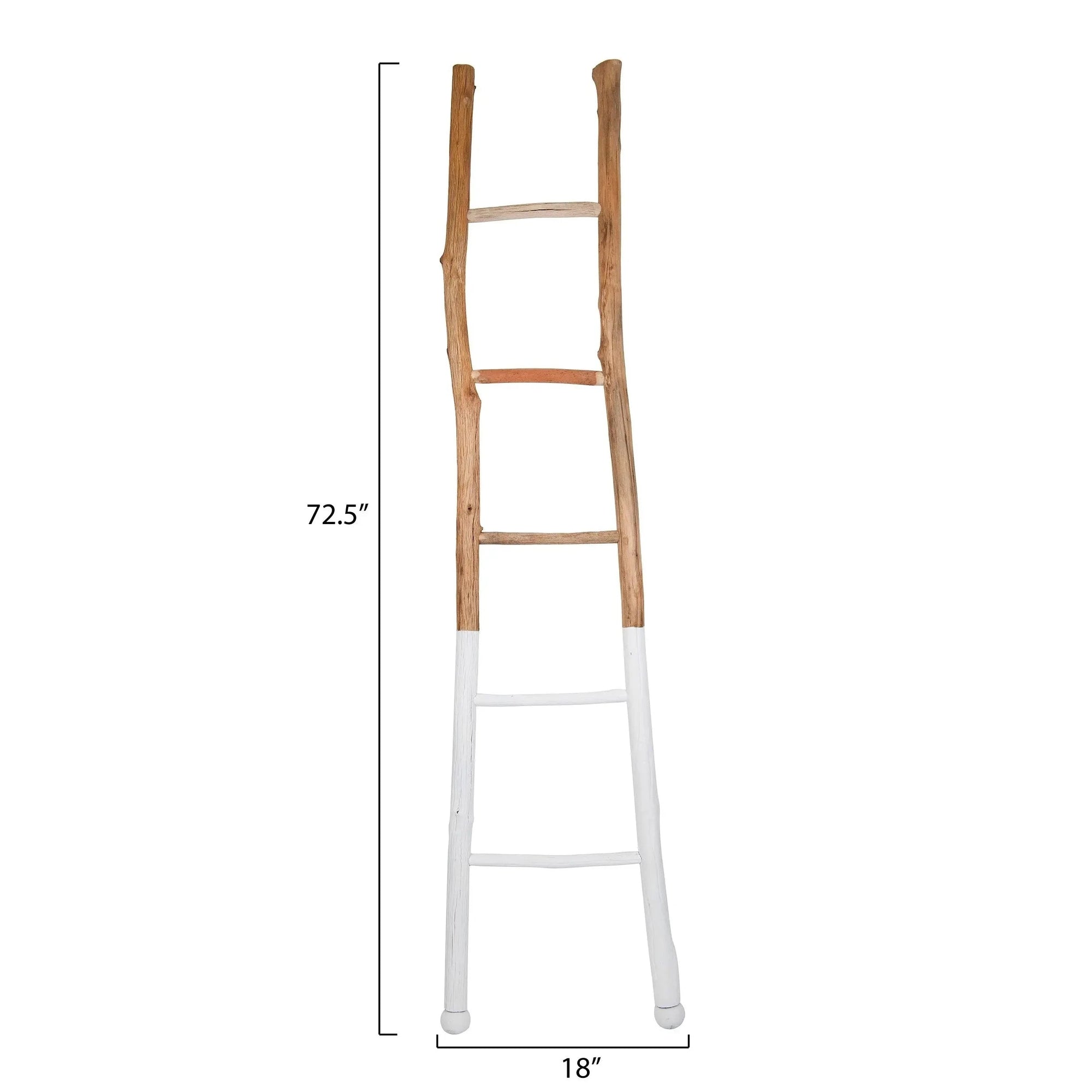 Dipped in White Wood Ladder     | Industrial Farm Co