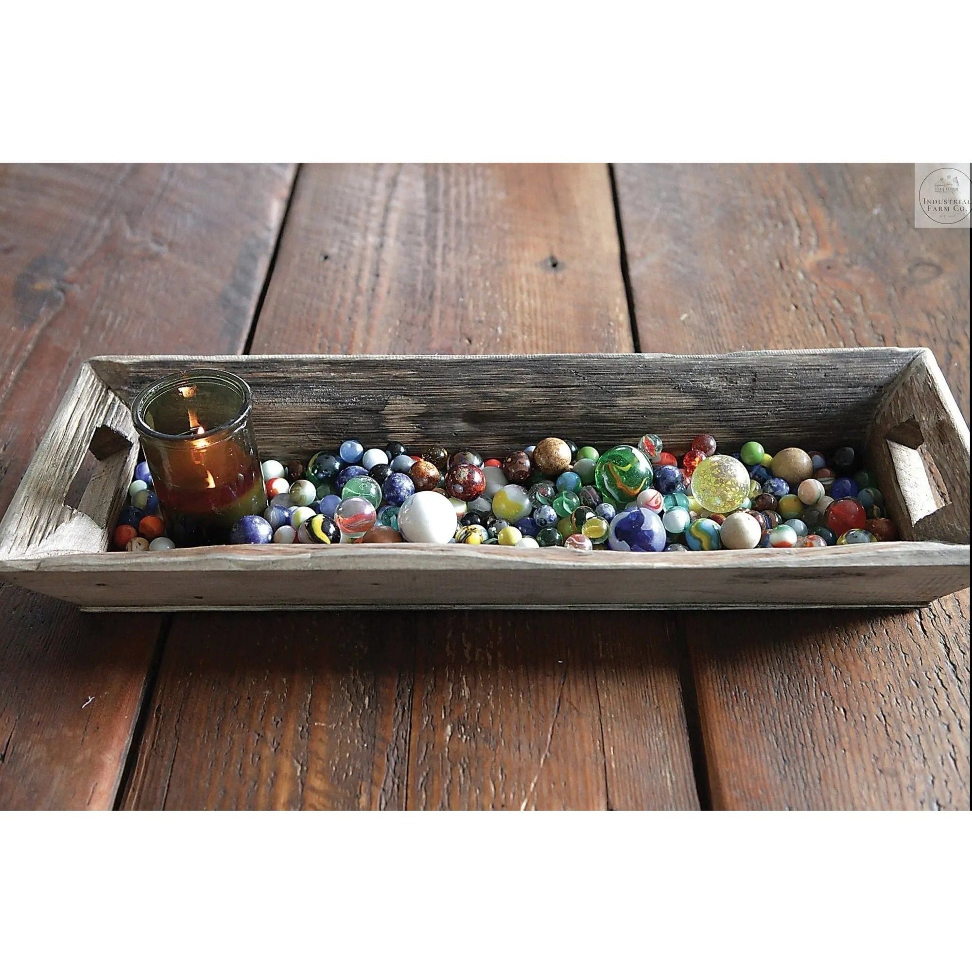 Rustic Distressed Wood Tray  Default Title   | Industrial Farm Co