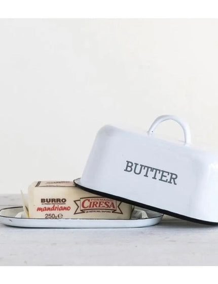 Industrial Enamel Butter Dish  Default Title   | Industrial Farm Co