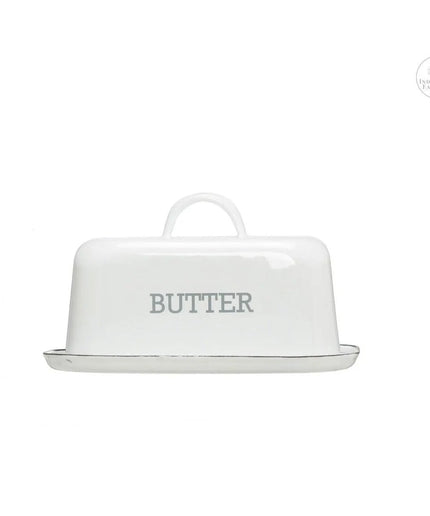 Industrial Enamel Butter Dish     | Industrial Farm Co