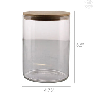 Glass Canister with Wood Lid | Industrial Farm Co