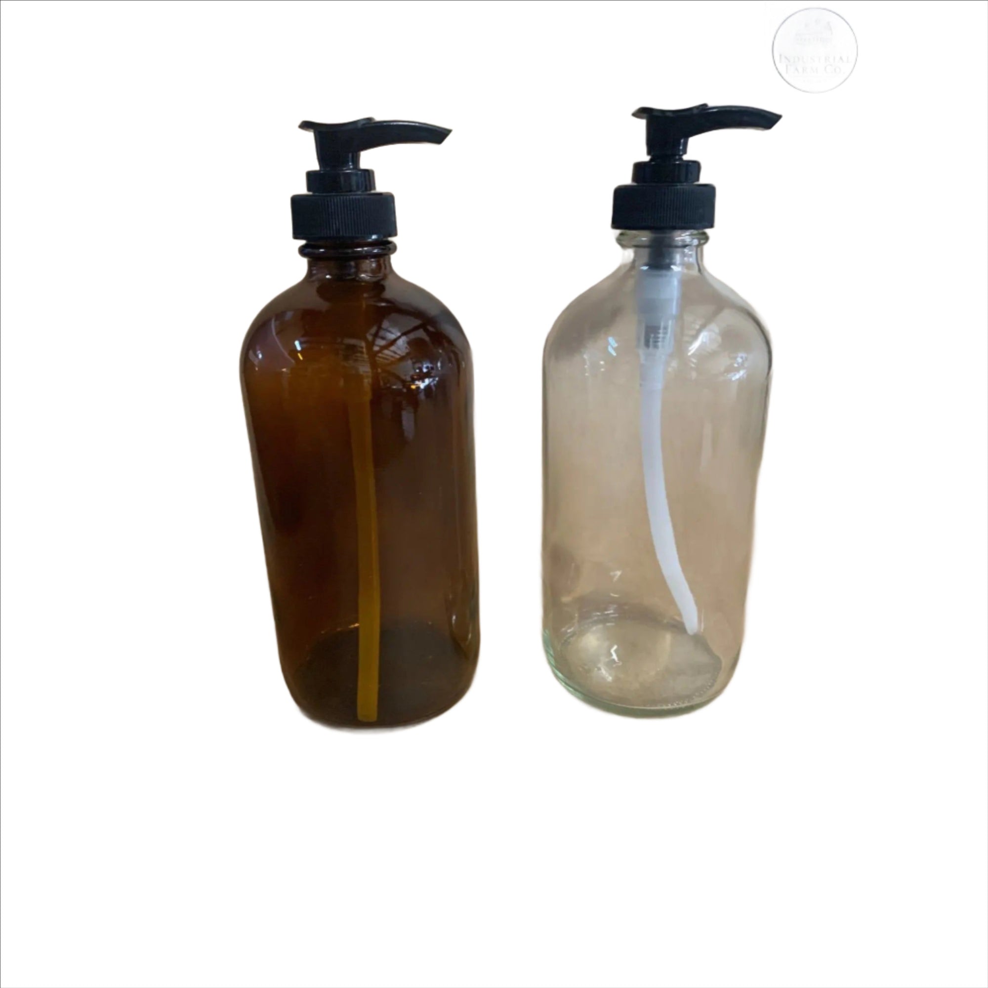 Refillable Glass Soap Dispenser  Clear Bottle   | Sweet Water Decor