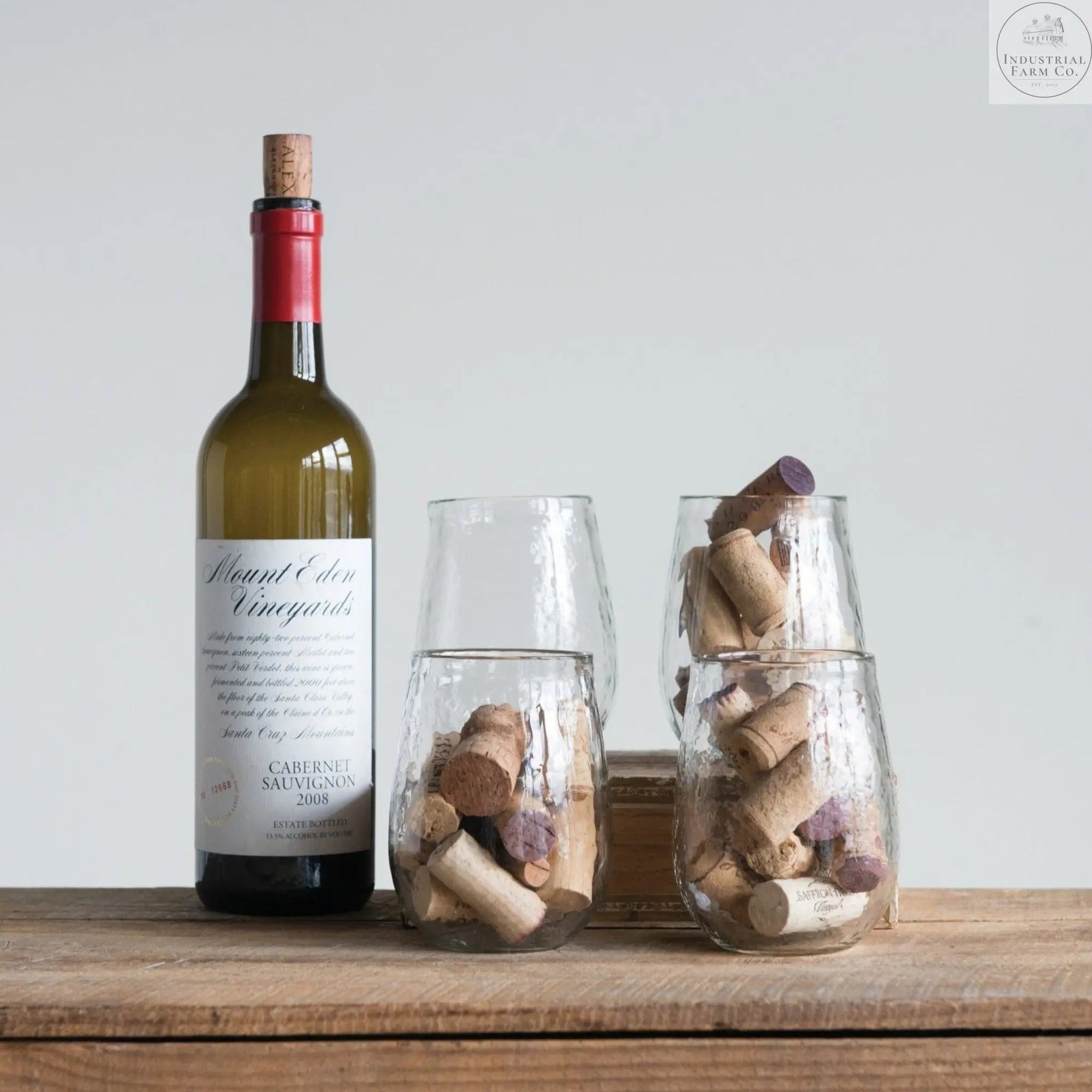 Hammered Wine Glass Set  Default Title   | Industrial Farm Co
