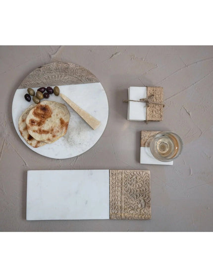Hand Carved Coaster Set     | Industrial Farm Co
