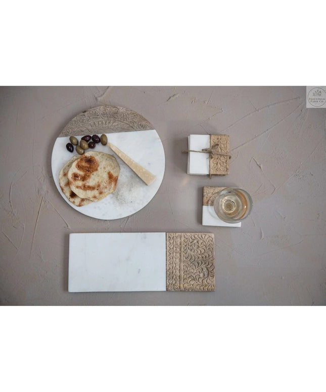 Hand Carved Coaster Set     | Industrial Farm Co