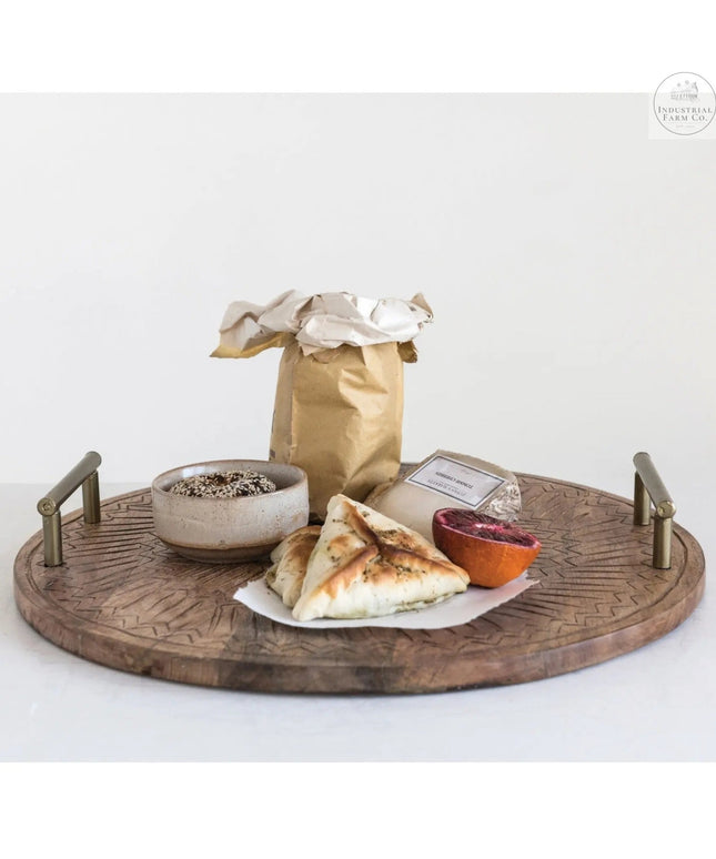 Hand Carved Mango Wood Tray     | Industrial Farm Co