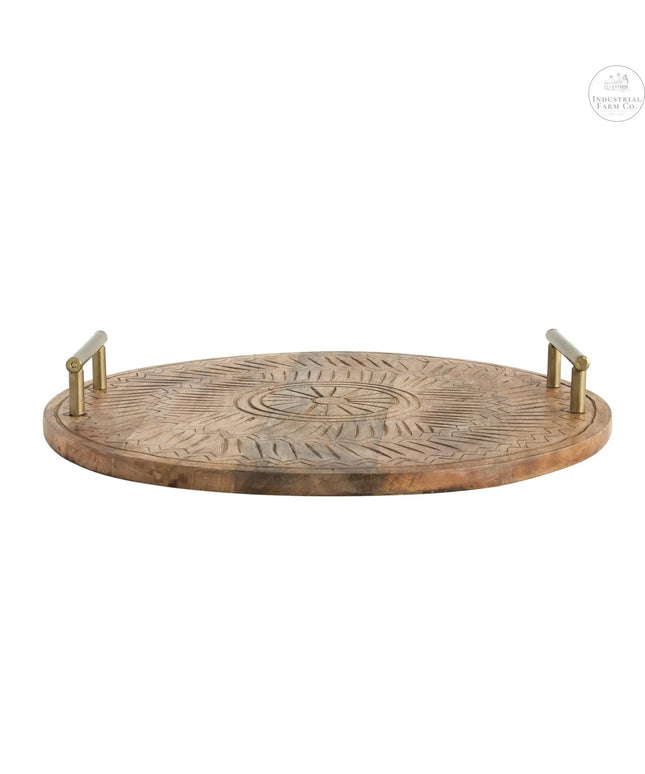Hand Carved Mango Wood Tray     | Industrial Farm Co