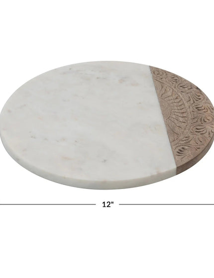Hand Carved Charcuterie Serving Board     | Creative Co-op