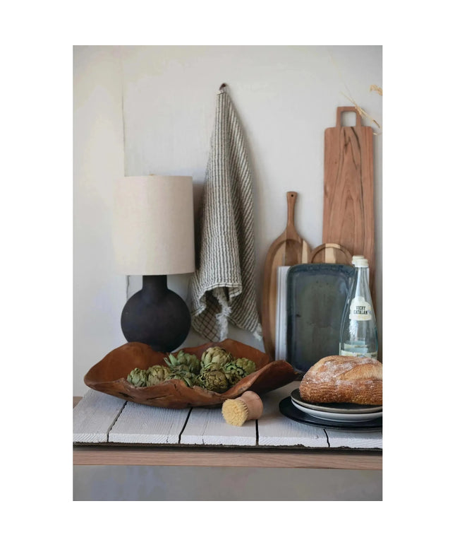 Hand-Carved Teak Bowl  Default Title   | Industrial Farm Co