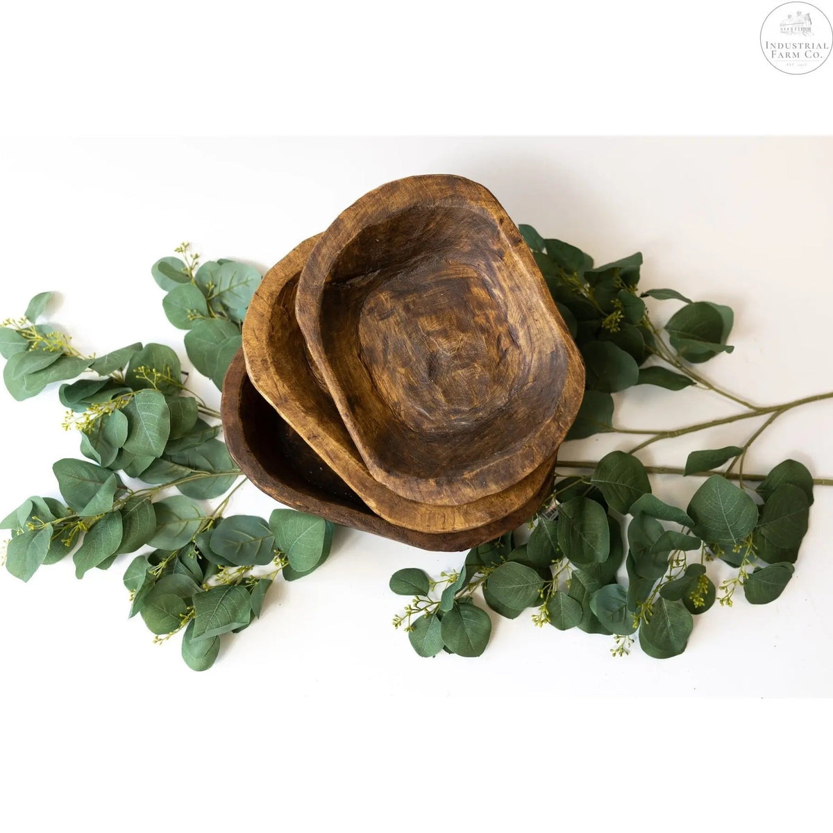 Hand Carved Wood Bowl Decorative Tray Natural   | Stash Style