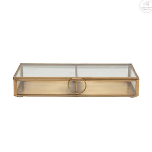 Brass Heirloom Display Box - Industrial Farm Co Shelf Decor 