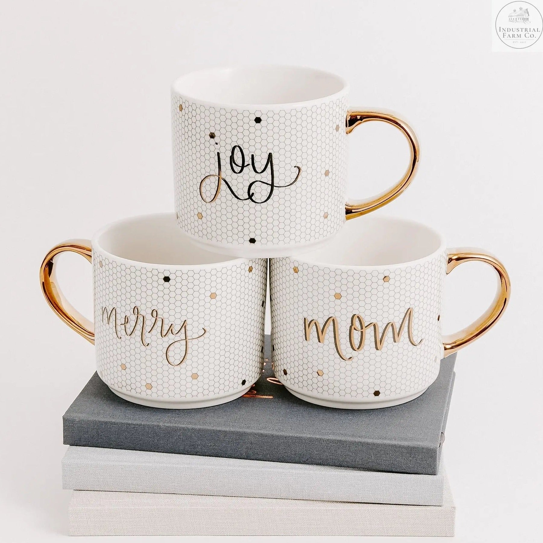 Double Wall Glass Mugs With Caffeine Monogram (pair)