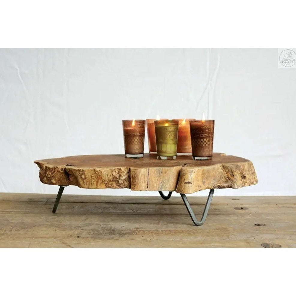 Rustic Live Edge Raised Stand     | Industrial Farm Co