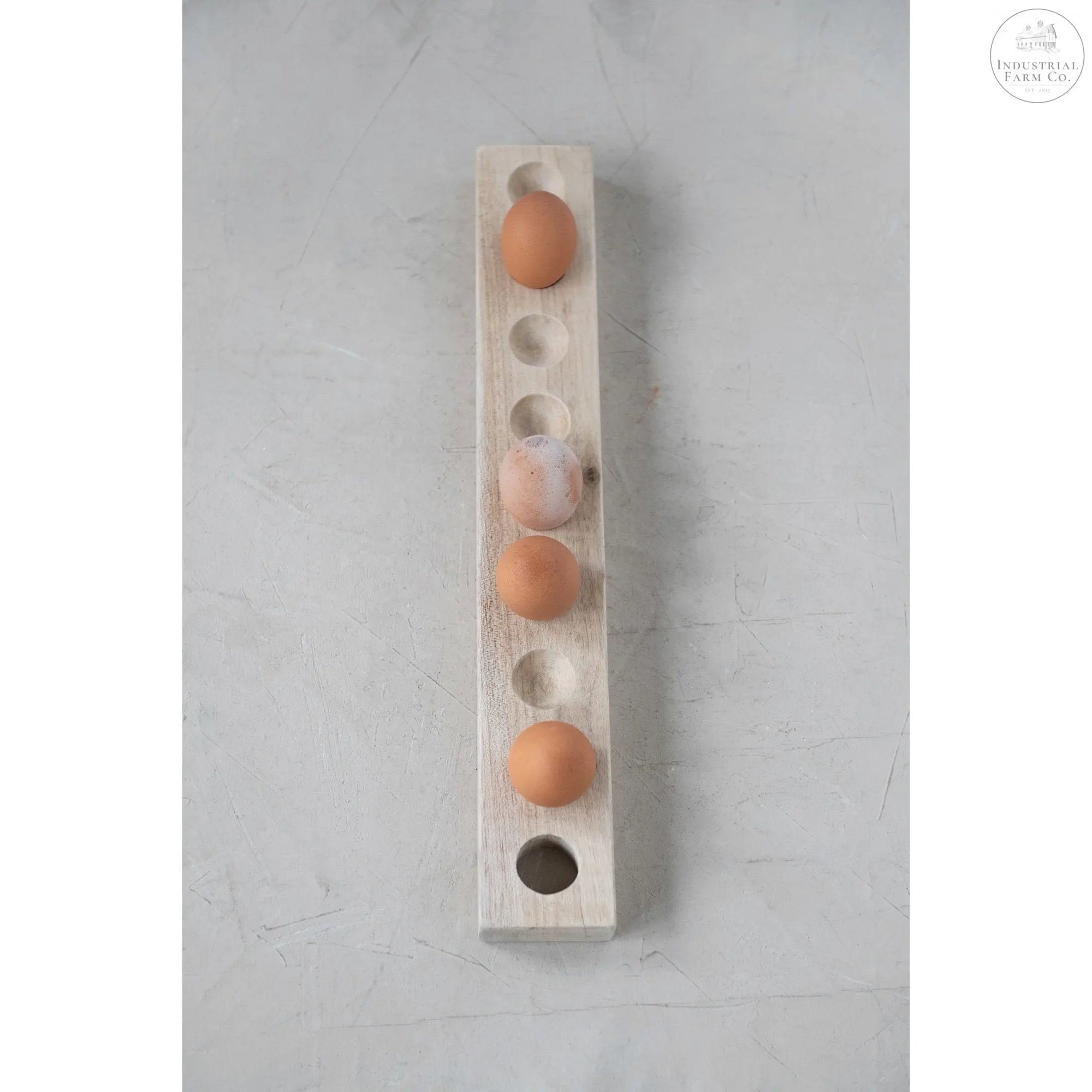 Unique Mango Wood Egg Holder     | Industrial Farm Co