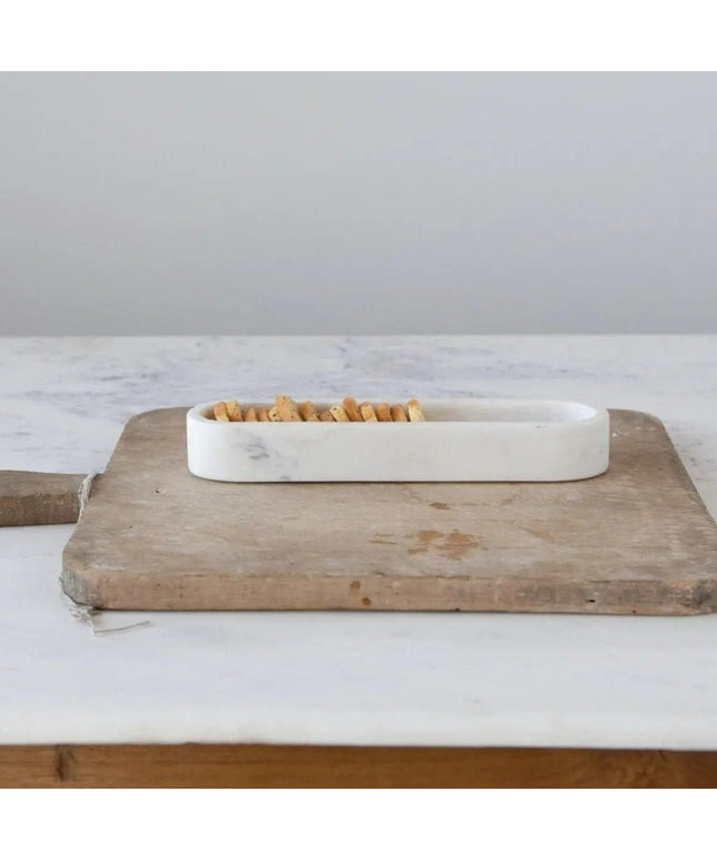 Unique Marble Cracker Dish  Default Title   | Industrial Farm Co