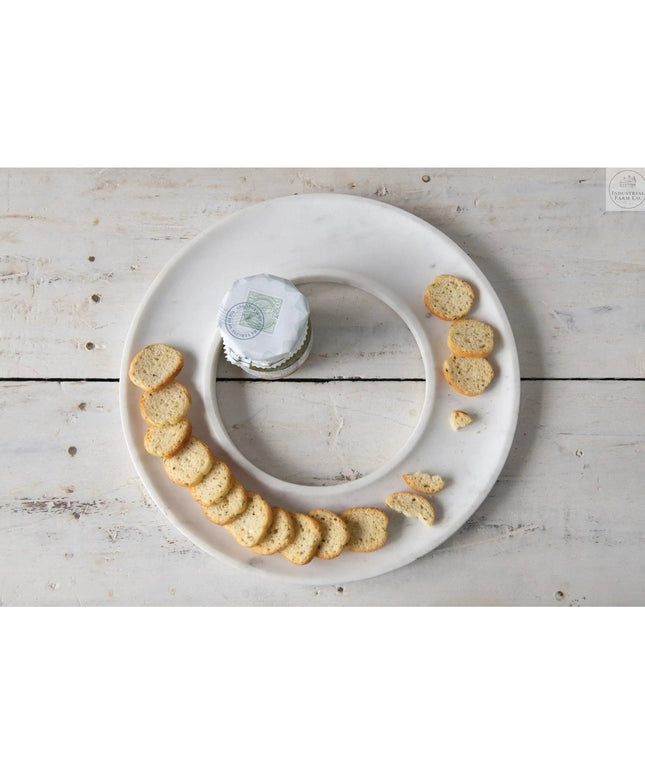 Round Marble Cracker Tray     | Industrial Farm Co