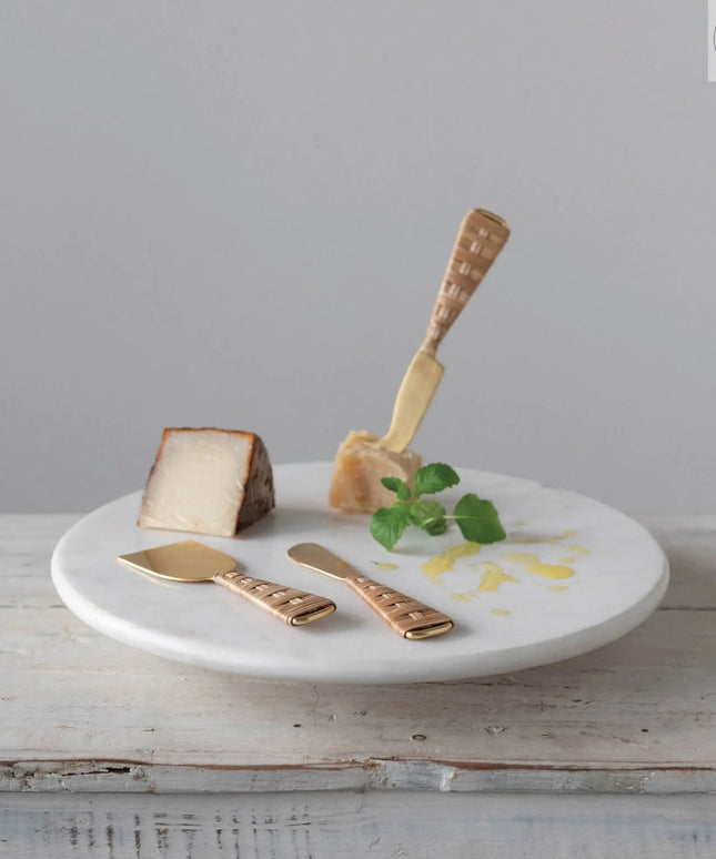 White Marble Lazy Susan  Default Title   | Industrial Farm Co
