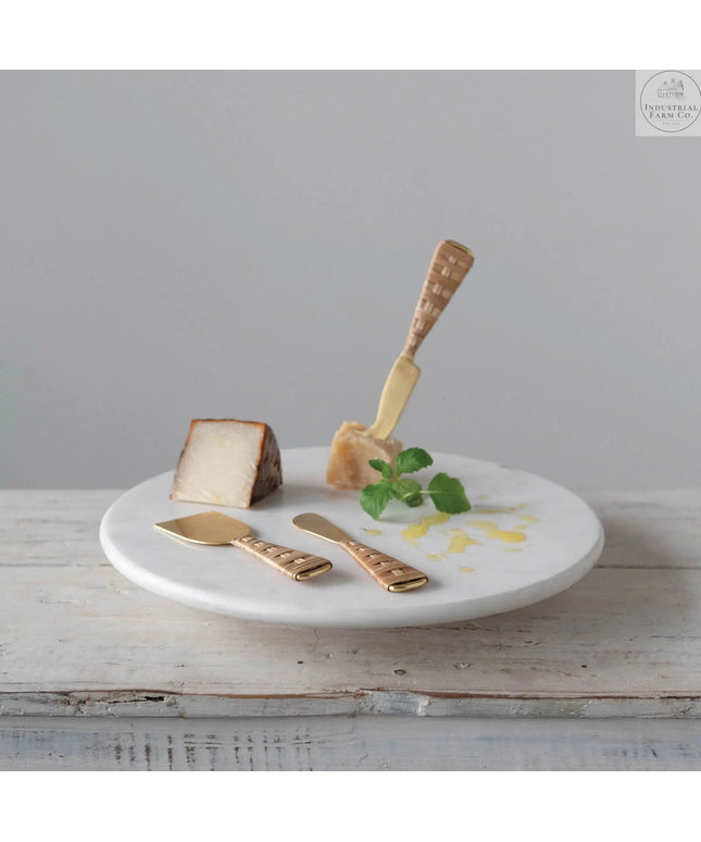 White Marble Lazy Susan  Default Title   | Industrial Farm Co